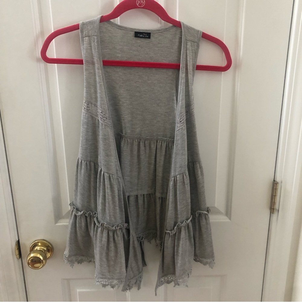 Rue 21 Gray Tank Top Vest Size Large